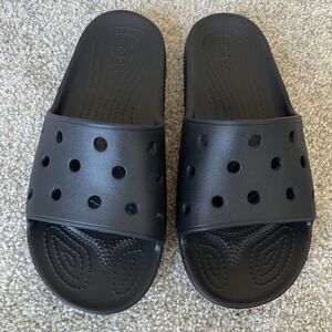 CROCS Unisex Iconic Comfort Classic Slides Men 8 -  Women 10 Black
